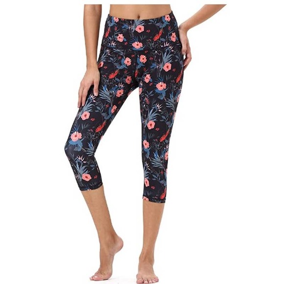 Mint Lilac High Waist Capri Leggings S - Picture 2 of 7